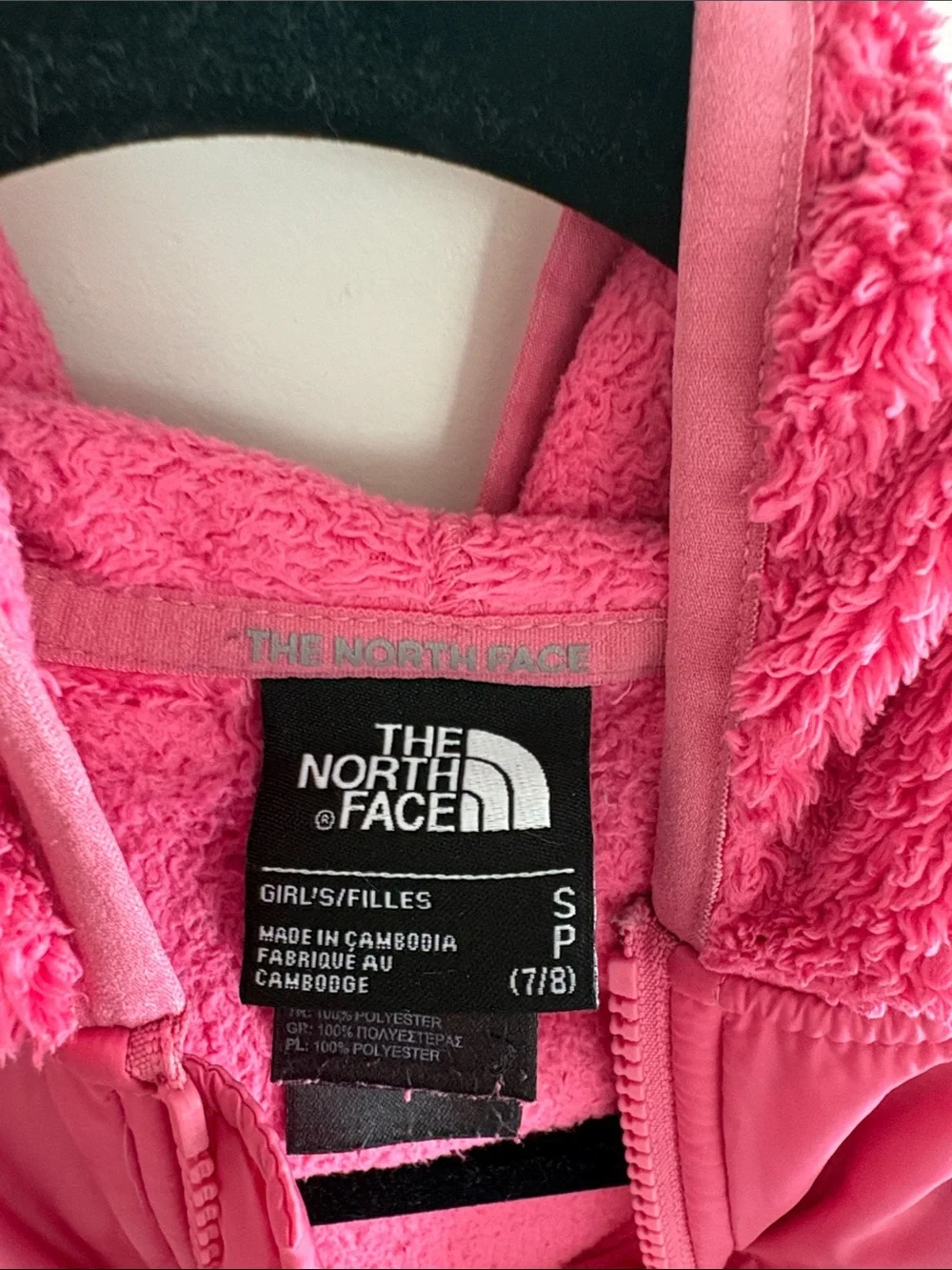The North Face Hot Pink Plush Hooded Fleece Jacket